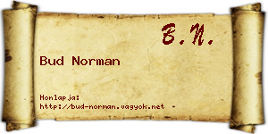 Bud Norman névjegykártya